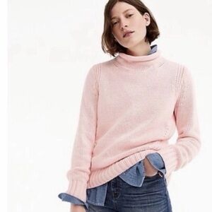 NWT J. Crew 1988 Always Roll Neck Pink Sweater Small